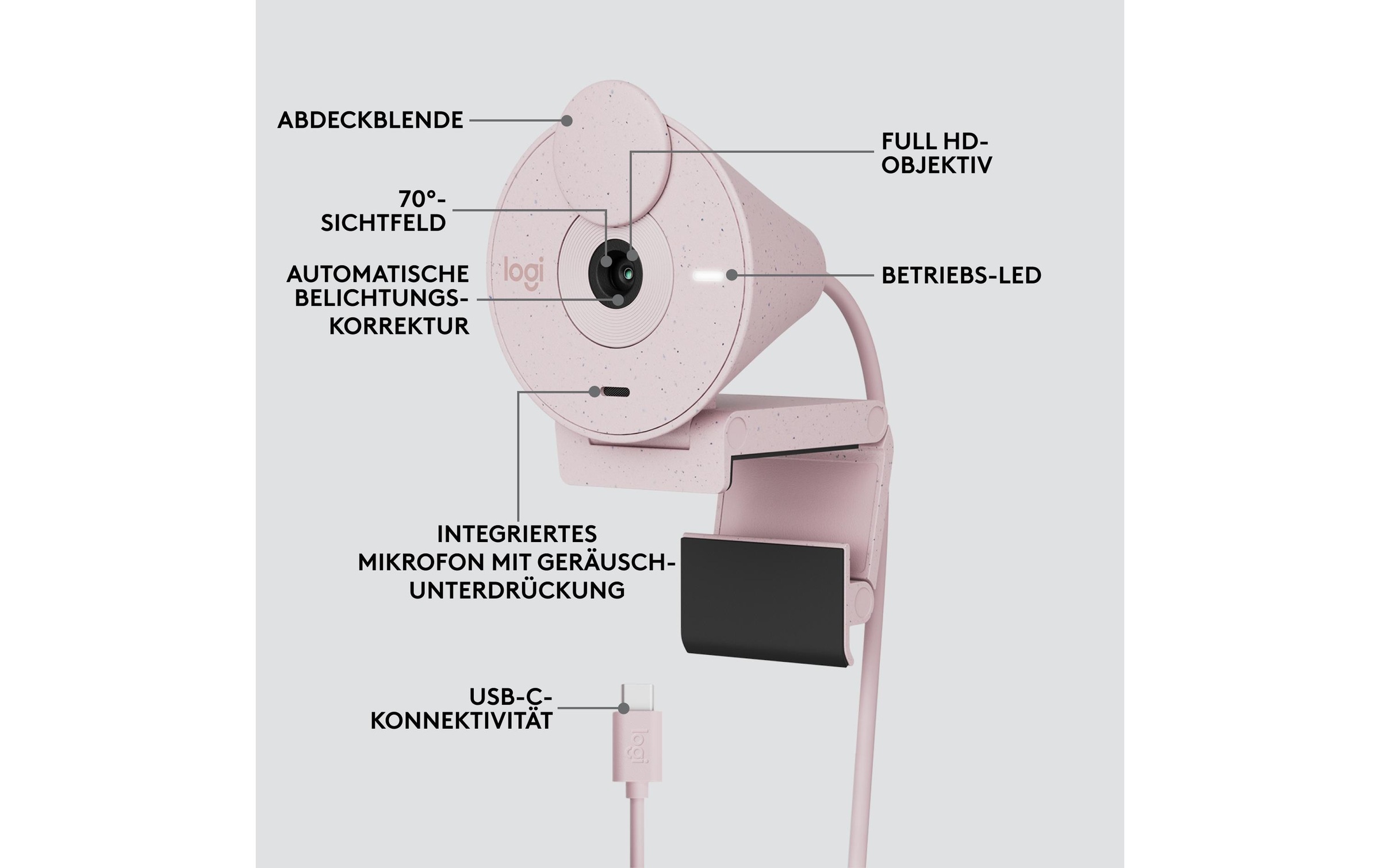Logitech Webcam »Brio 300 rose«