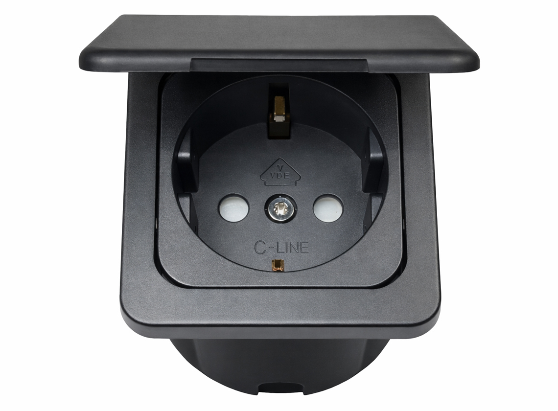 HABA wandcontactdoos - black