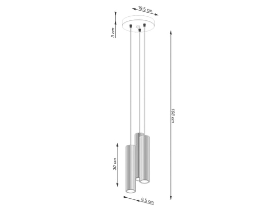 SOLLUX LIGHTING - Suspension Lampe suspendue karbon 3p noir