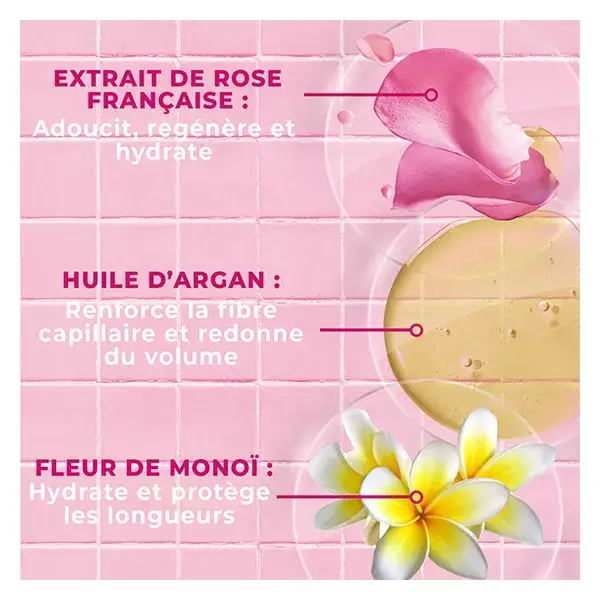 Máscara Capilar Energie Fruit 2 em 1 com Queratina Vegetal, Rosa Monoi e Óleo de Argan Orgânico, 300ml