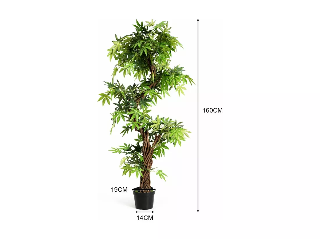 Arbre Artificiel Plante Artificielle en Pot Convient pour Intérieur ou Extérieur 160 cm