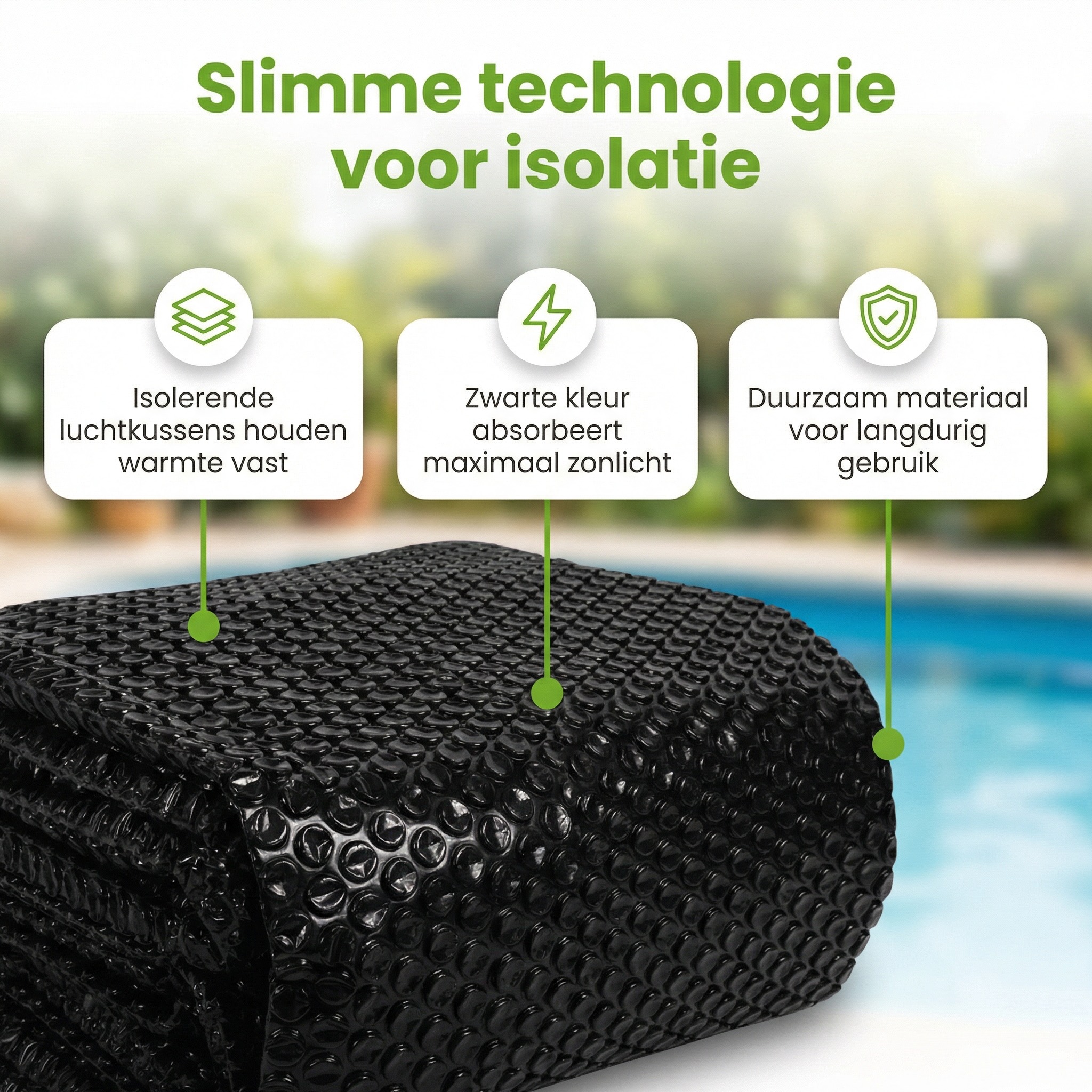 Comfortpool Pro 220x150 cm afdekzeil - Black