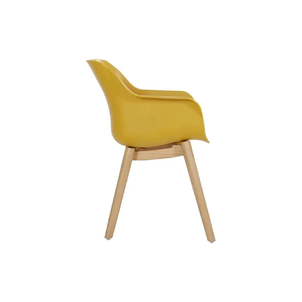 Set van 2- Hartman Sophie Studio diningstoel- Curry Yellow- Teak poot