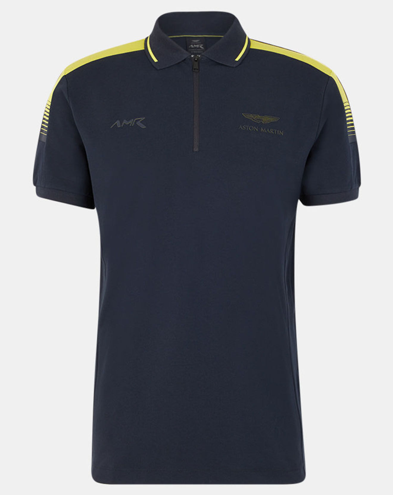 Hackett London Polo Classic Fit Aston Martin Racing col zippé bleu marine