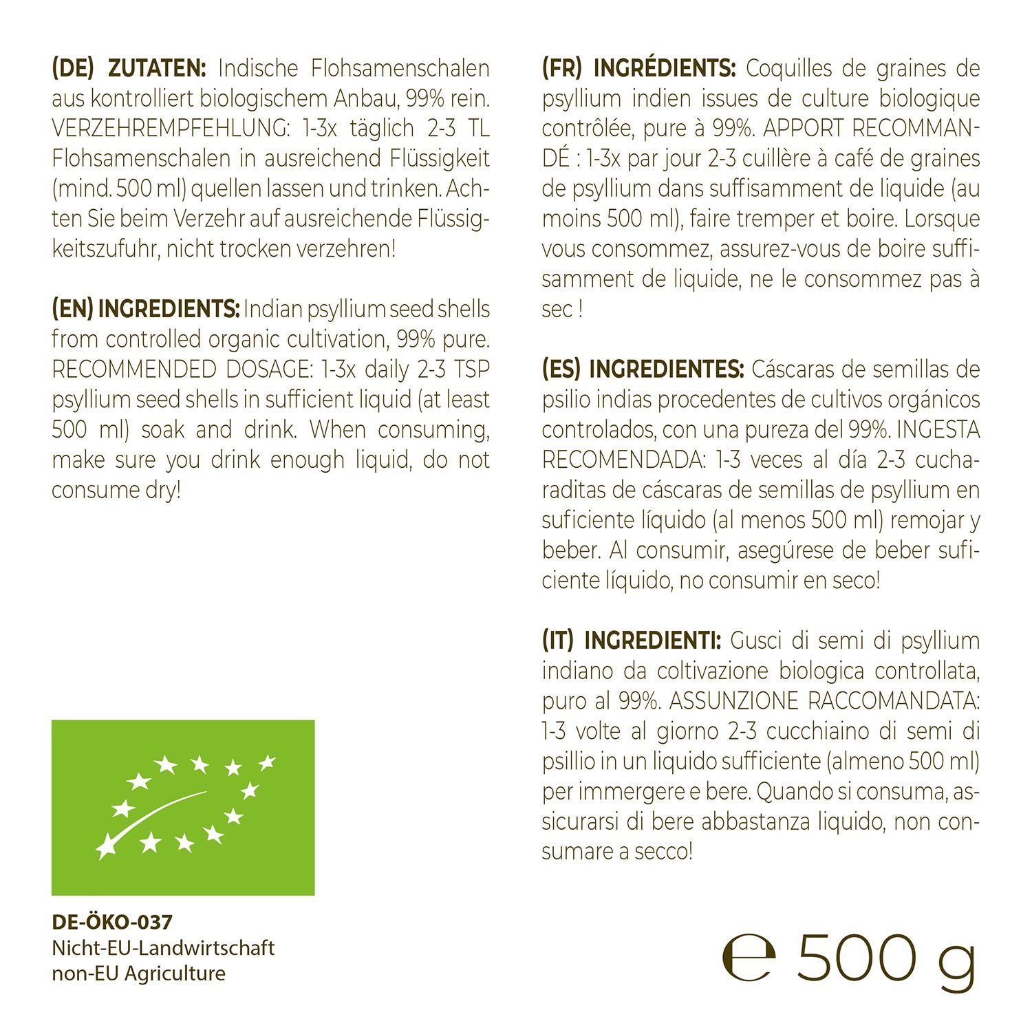 GreatVita Bio Flohsamenschalen