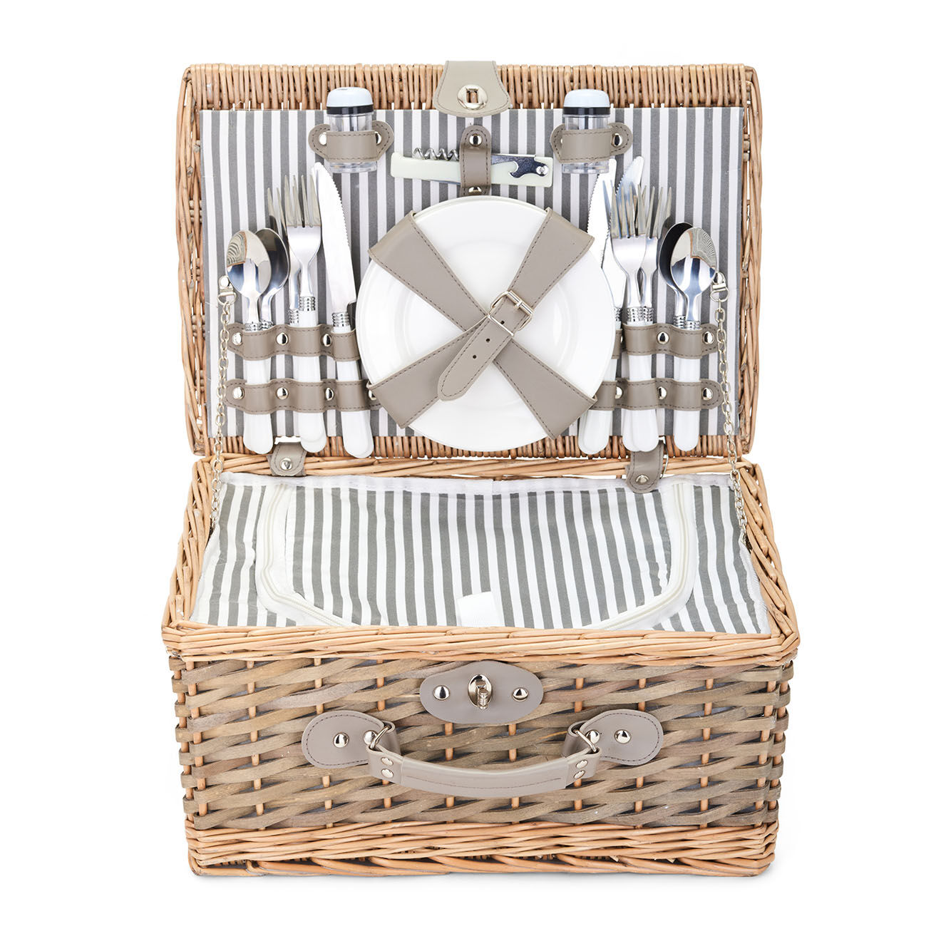 Livoo Panier pique-nique 4 personnes avec accessoires gris