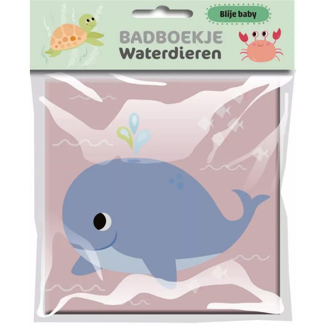 uitgeverij ballon badboekje blije baby - waterdieren