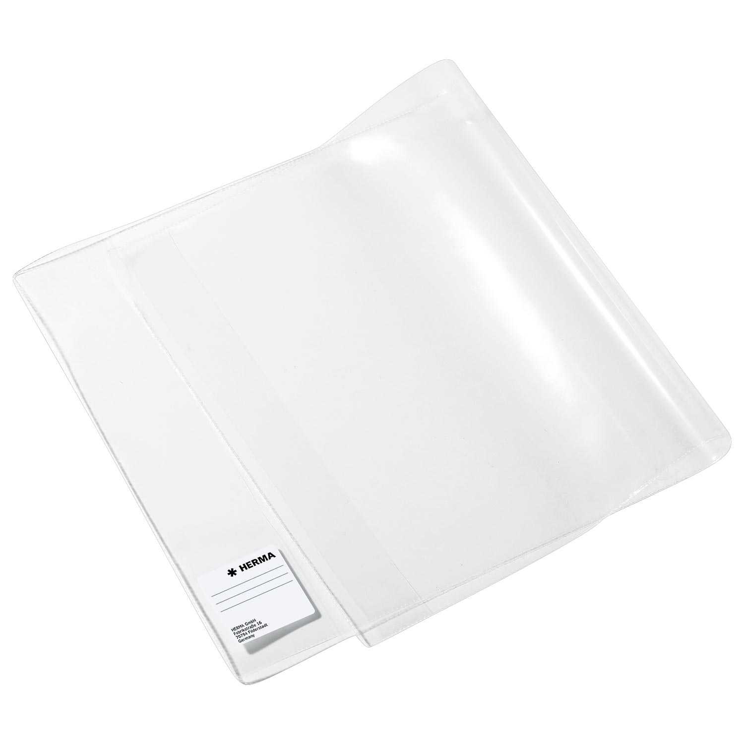 Herma Buchschutzhülle mit Beschriftungsetikett transparent 300 x 540 mm