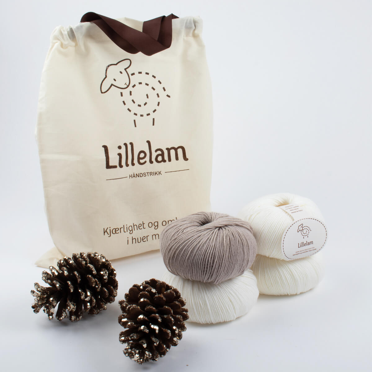Strikkepakke Classic babylue - Lillelam