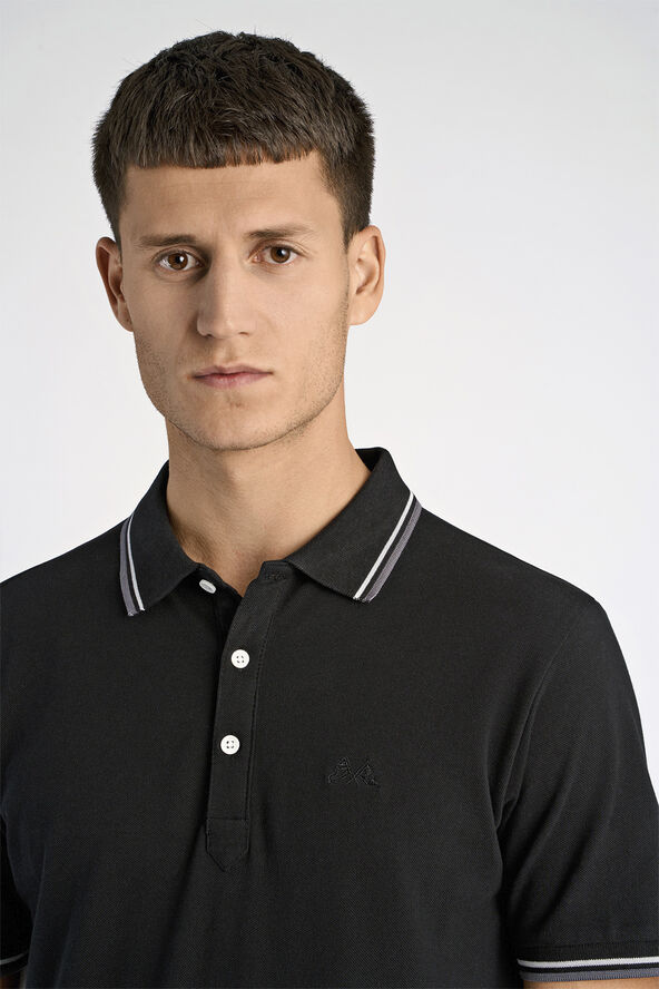 Lindbergh Polo shirt w. contrast piping Sort