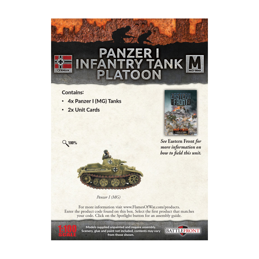 Flames of War - Panzer I Infantry Tank Platoon