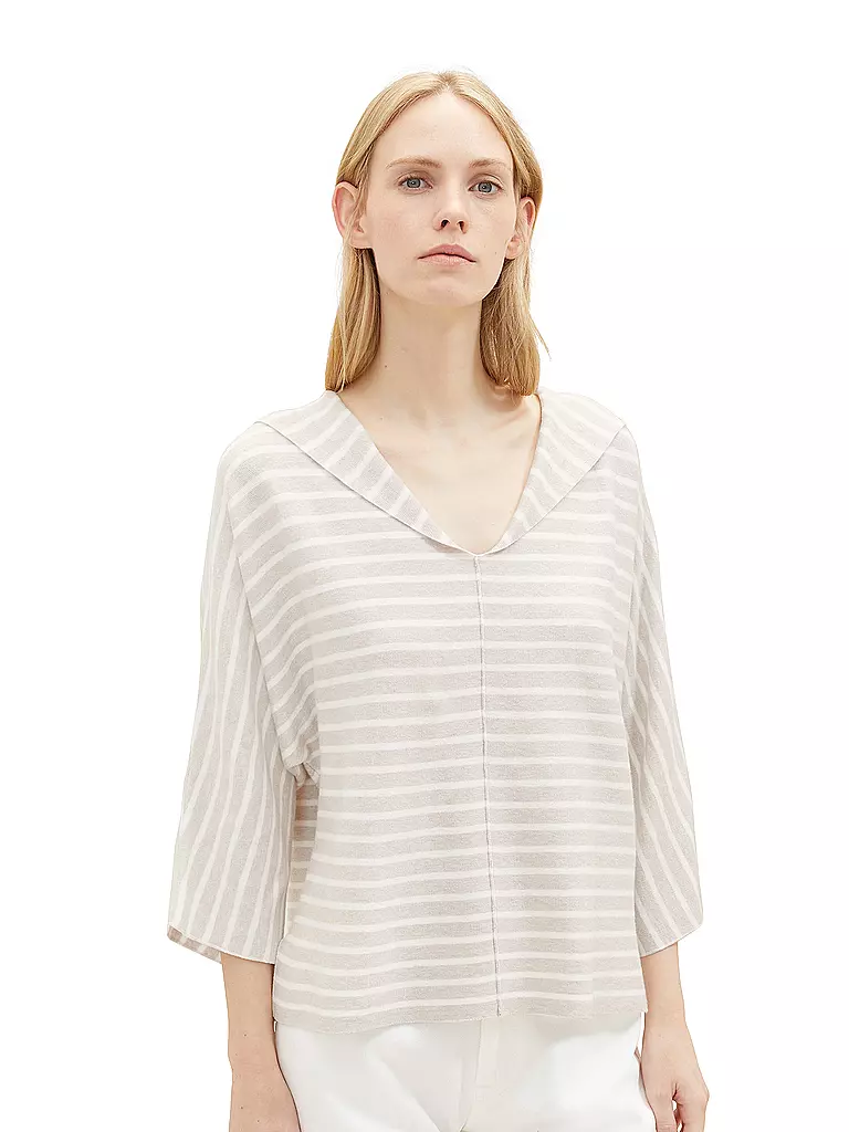 TOM TAILOR Pullover hellgrau