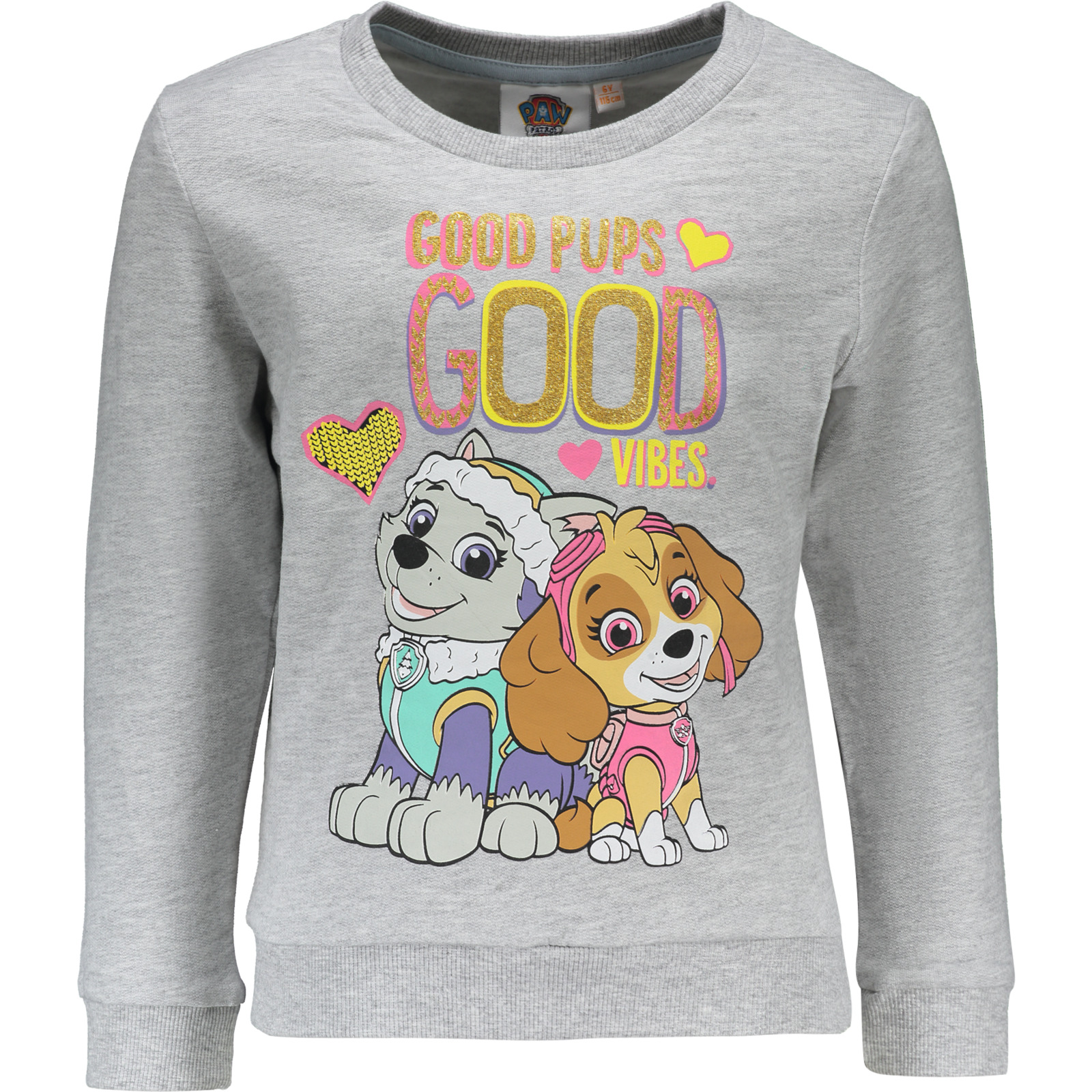 Kinder-Sweatshirt Paw Patrol hellgrau