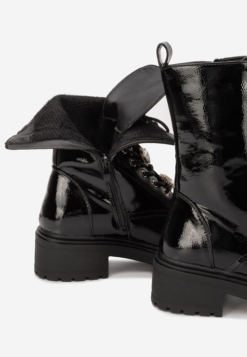 Bottines rangers femme noirs Rilana