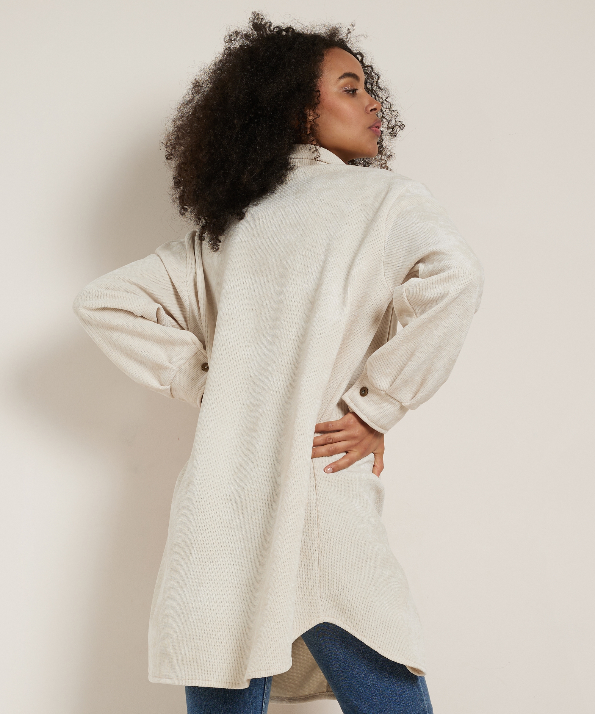 lange blouse ribvelvet
