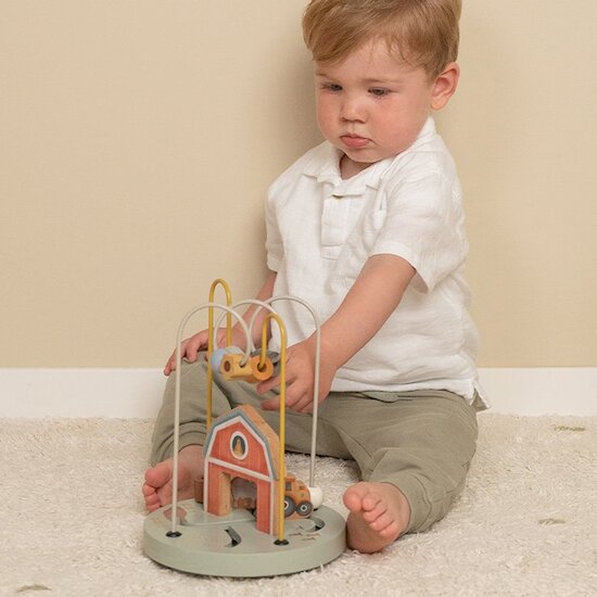 Little Farm Boulier Spirale d'activité en bois   Vert        de               Little Dutch