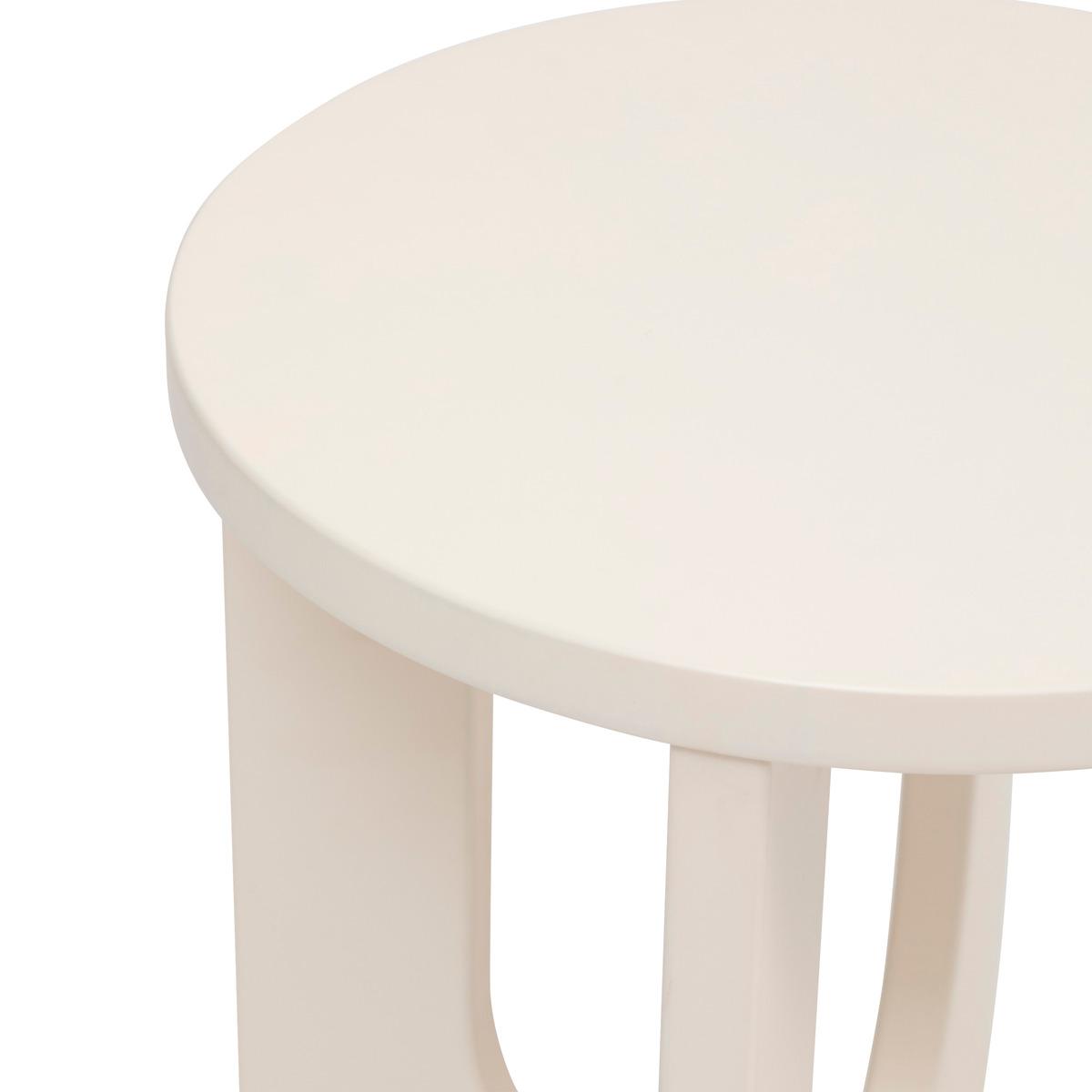 TABLE CAFE BLOOM IVOIRE D.40CM