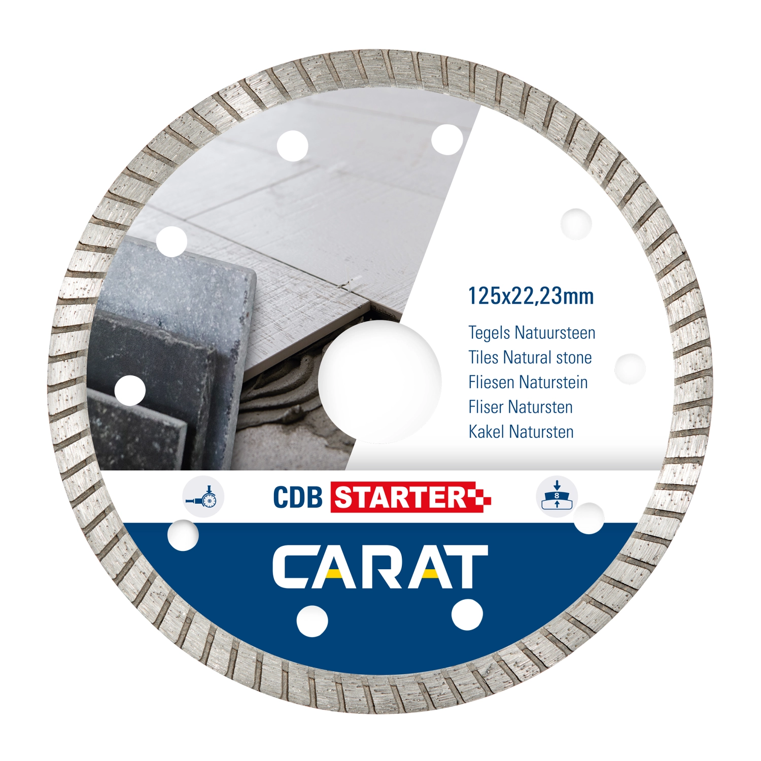Carat CDBS115300 Diamantzaagblad voor droogzagen - 115x22,23mm - Tegels/Natuursteen