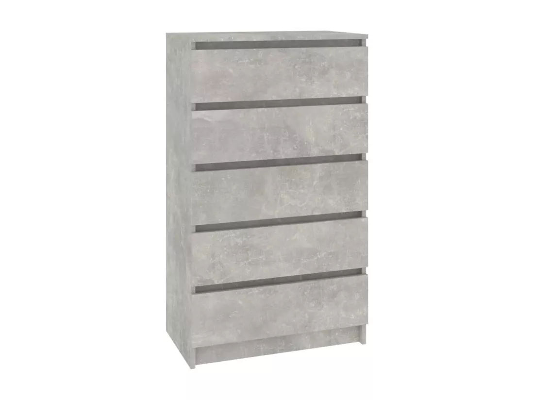 Commode Gris béton 60x36x103 cm Bois d'ingénierie