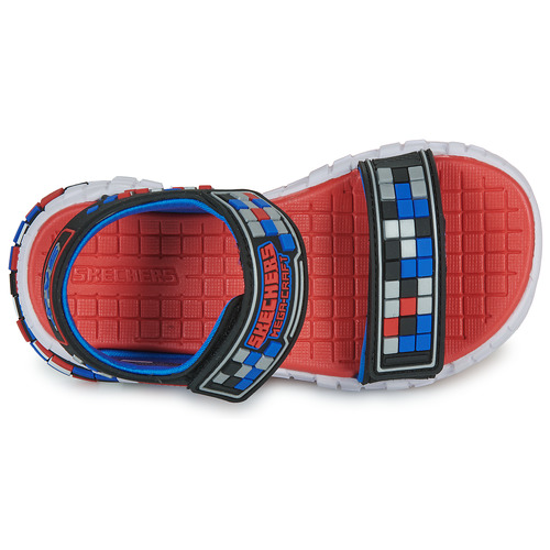 Skechers - CUBOSANDAL - Noir / Bleu / Rouge