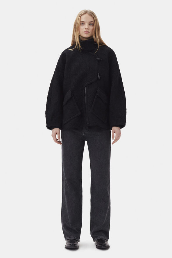 Ganni F6533 Oversize bouclé pufjakke 099