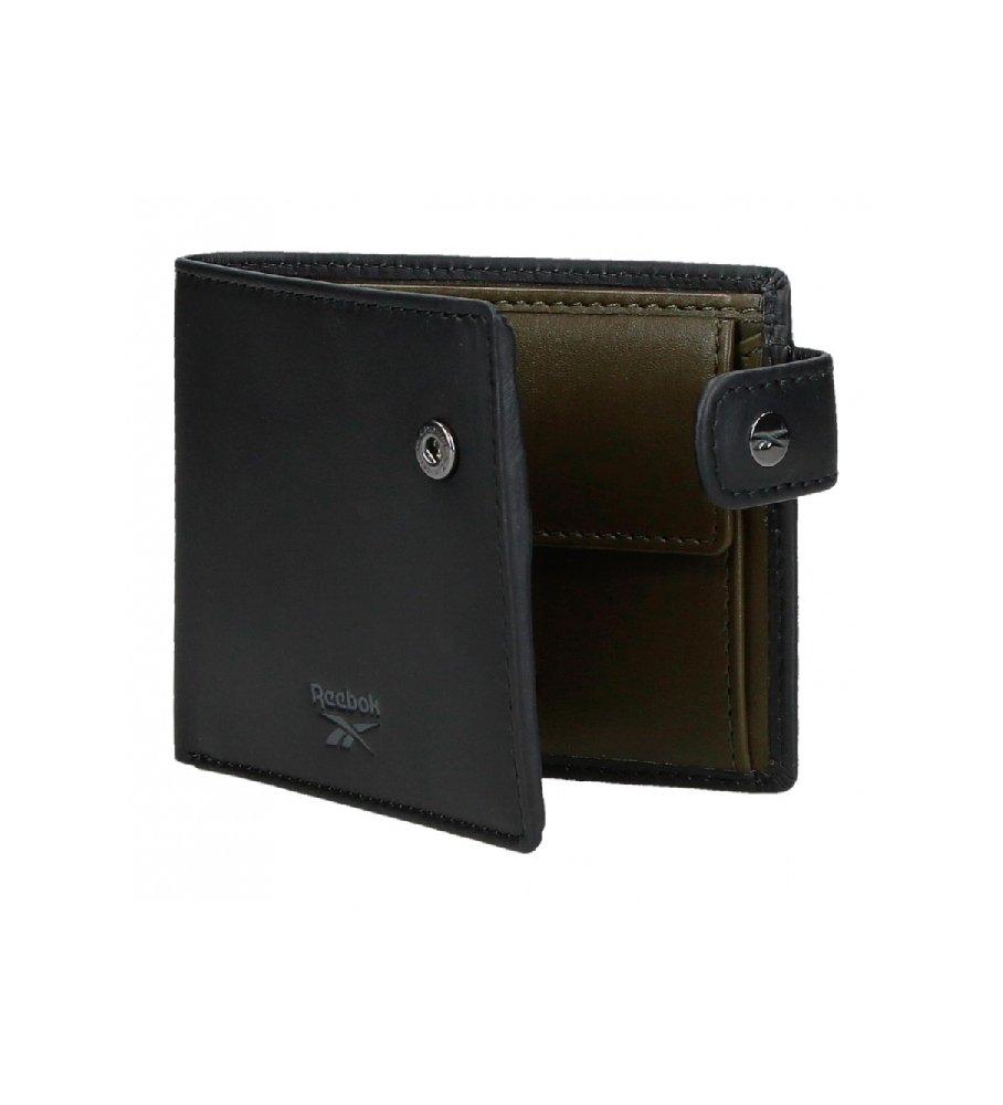 Carteira horizontal Reebok Switch com fecho de encaixe, preta