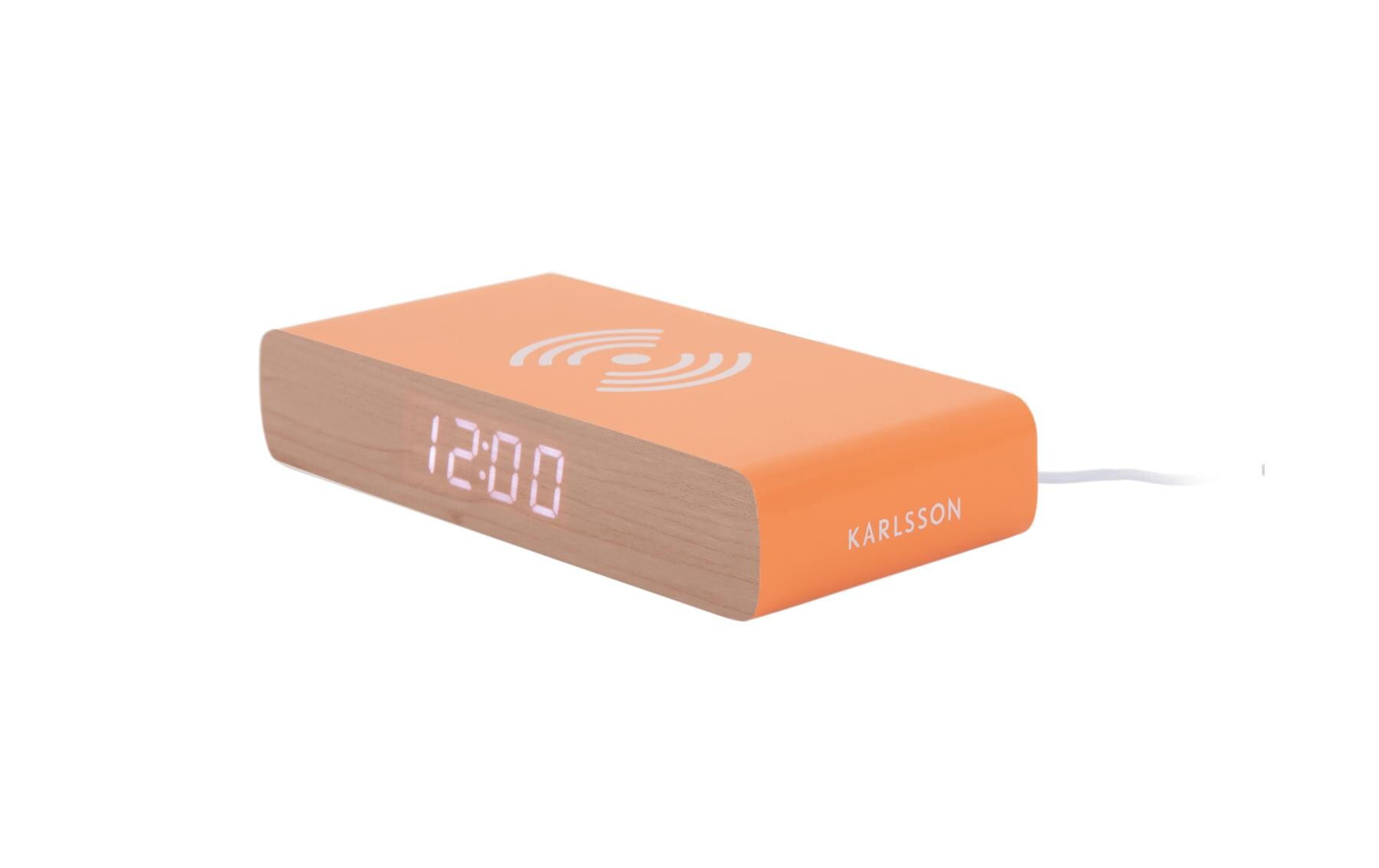 Digitalwecker Retro Flat Bright OrangeLED Wecker