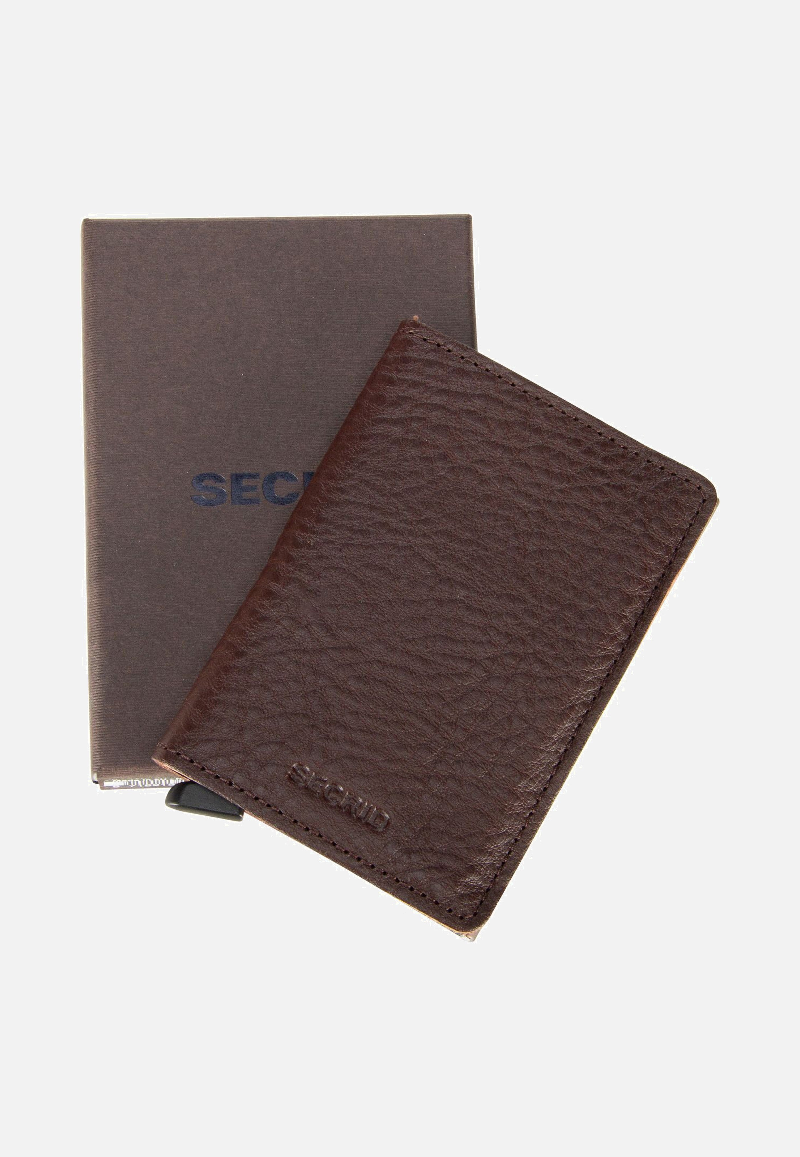 Slimwallet Veg Tanned Espresso-Brown - Portemonnaie