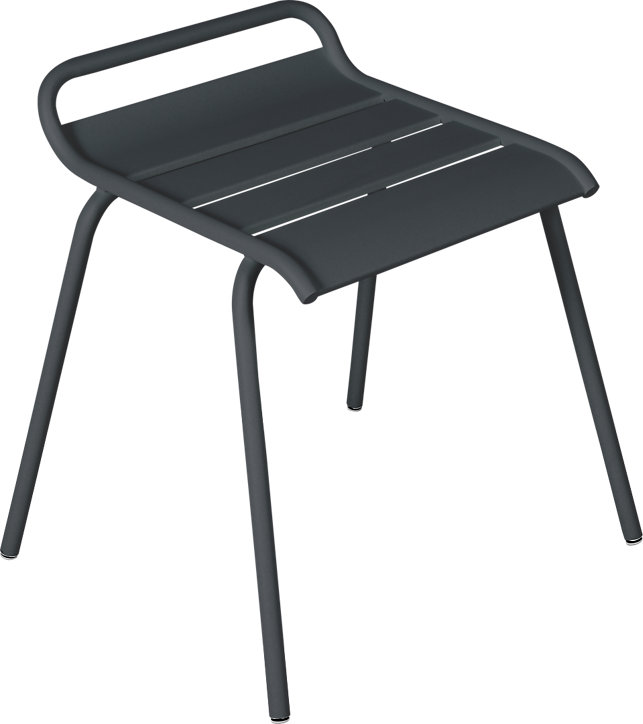 Tabouret de jardin en métal Fermob Monceau carbone
