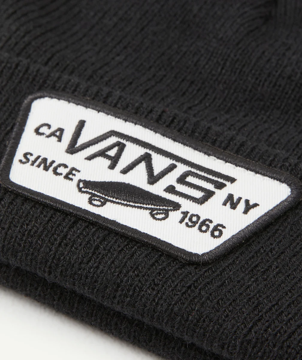 VANSBONNET MILFORD NOIR AVEC ÉCUSSON BLANC