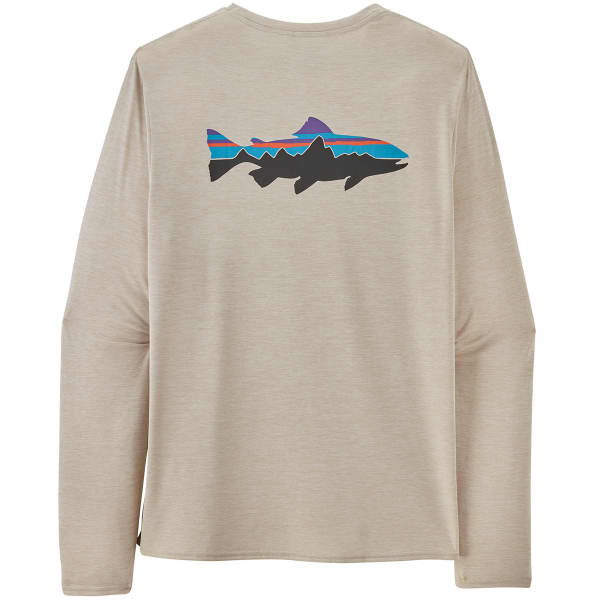 T-shirt randonnée PATAGONIA M'S L/S CAP COOL DAILY GRAPHIC SHIRT WATERS FITZ ROY TROUT: PUMICE X-DYE