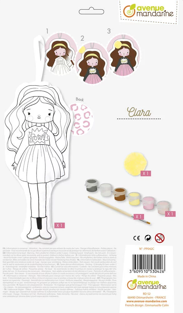 POUPEE A PEINDRE CLARA