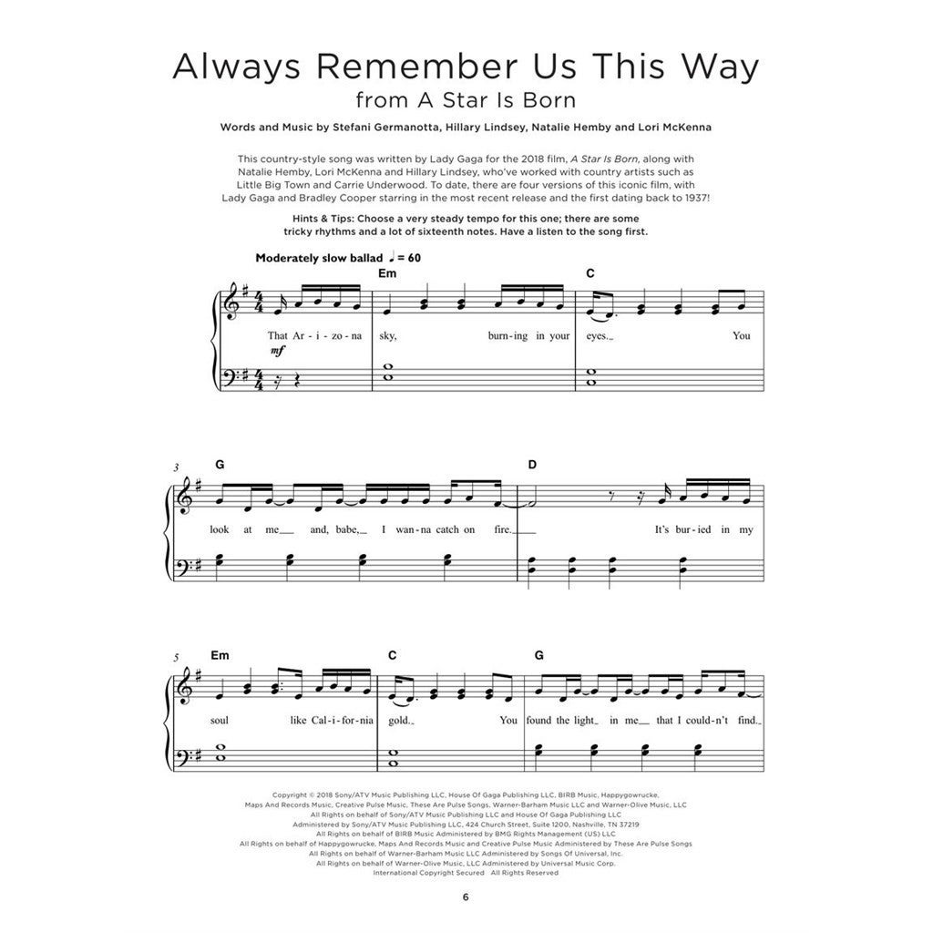 Hal Leonard Really Easy Piano Movie Musicals songboek voor piano