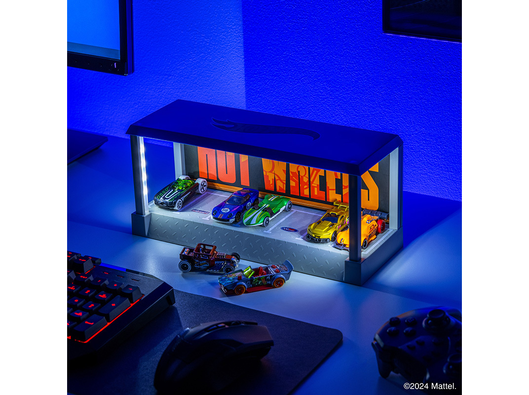 EXPOSITOR COM LUZ HOT WHEELS