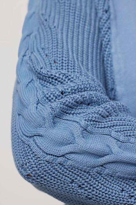 Sweatshirt, Strickeinsatz, Classic, Rundhals, Langarm