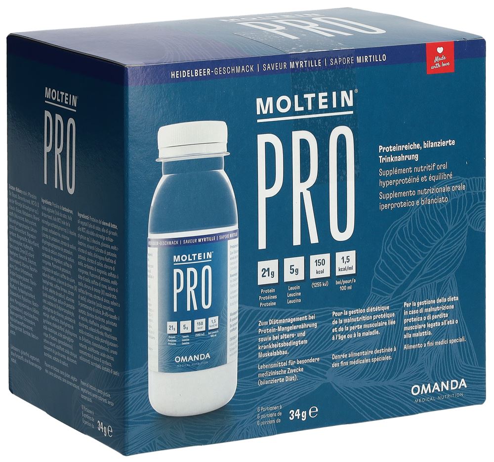 moltein PRO 1.5 Plv Heidelbeere Fl 34 g