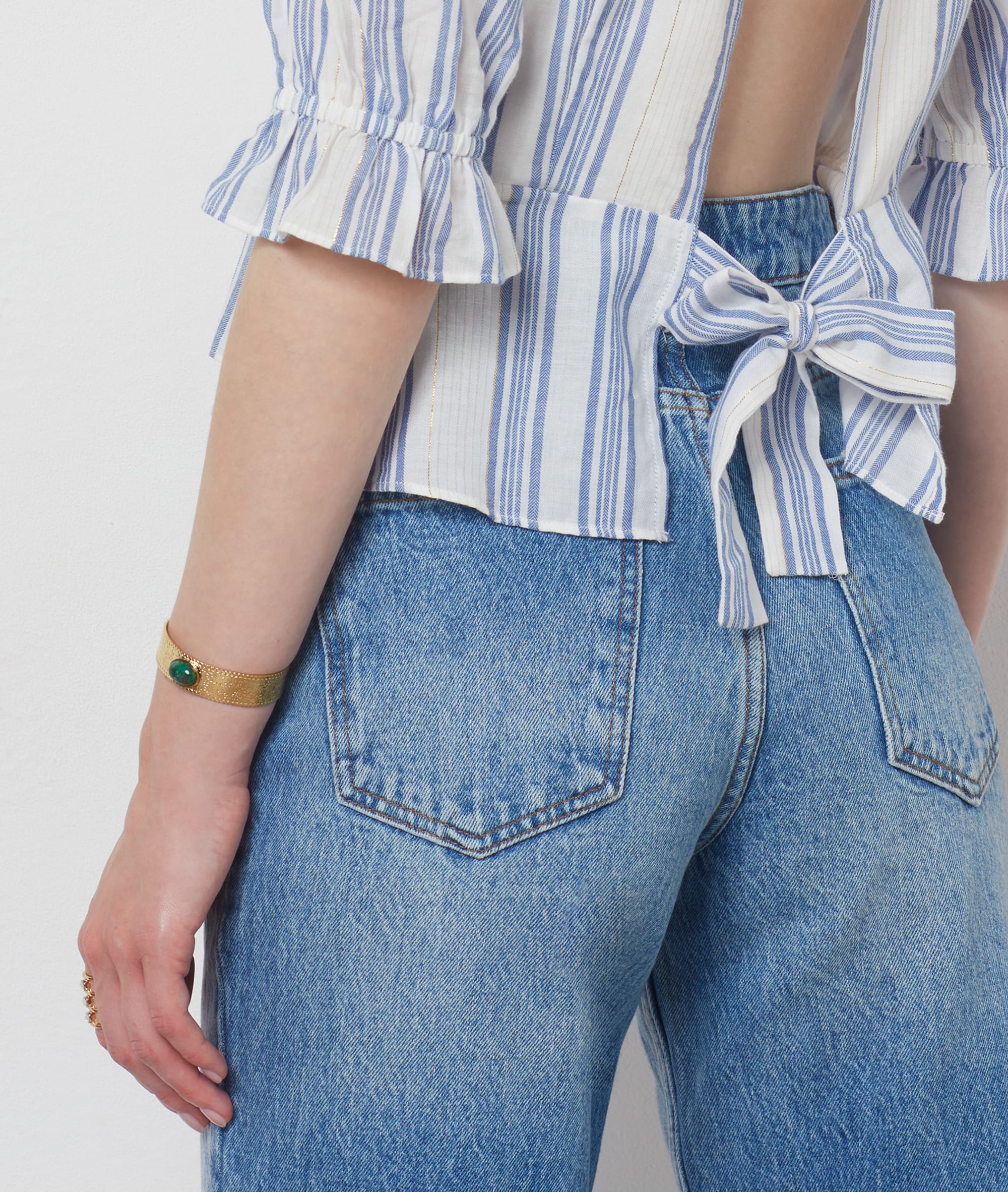 Blouse en coton avec dos à nouer