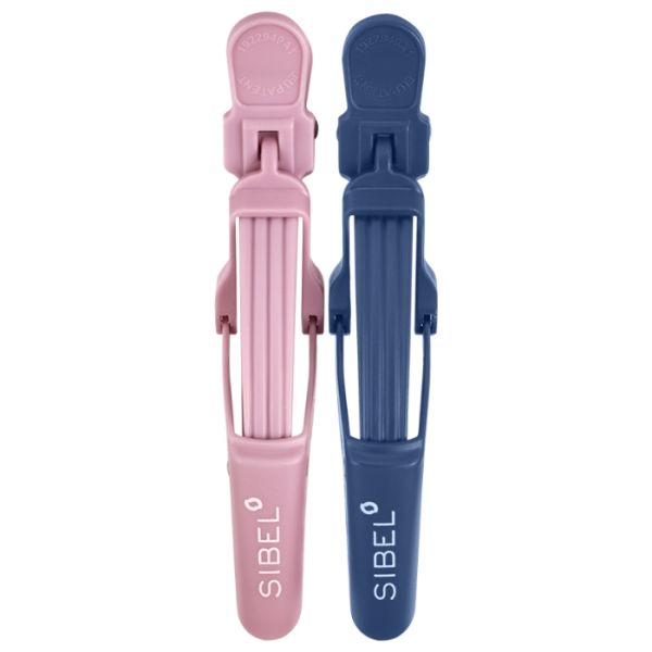 Pinces croco 2x9cm + 2x11cm rose et bleu x4pcs