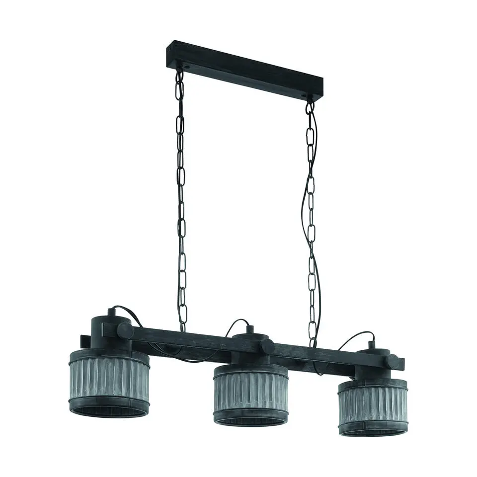EGLO Turrock Hanglamp - E27 - 88 cm - Zwart