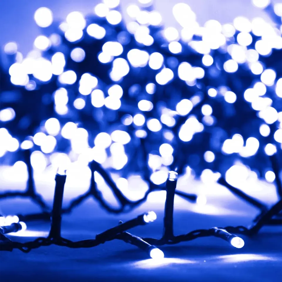 vidaXL - Led-slinger - Blue and dark green - 25 m