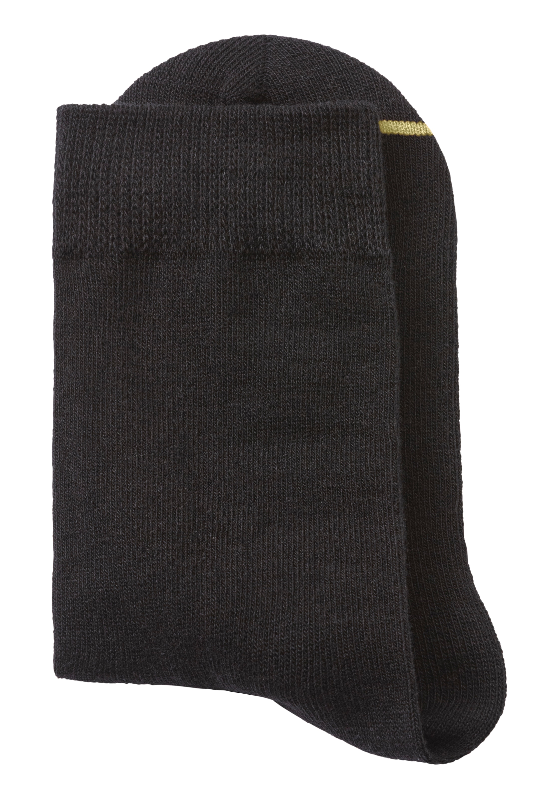 H.I.S Basicsocken Packung, 7 Paar tlg. mit eingestrickter farbiger Spitzennaht