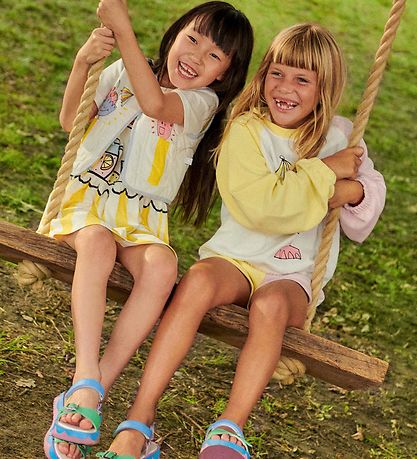 Stella McCartney Kids Kleid - Weiß/Gelb m. Limonade