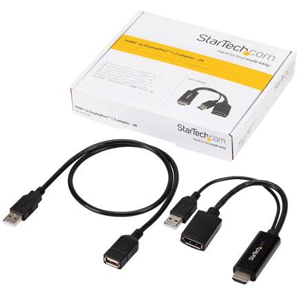StarTech.com Adaptateur HDMI vers DisplayPort 4K alimenté par USB
