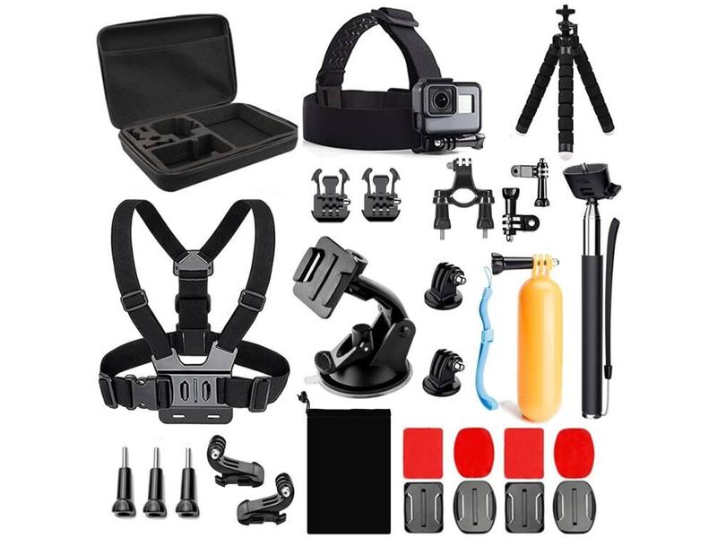 FTM Actioncam Zubehör Set (30 Teile) Riesiges Zubehörset für Actioncams
