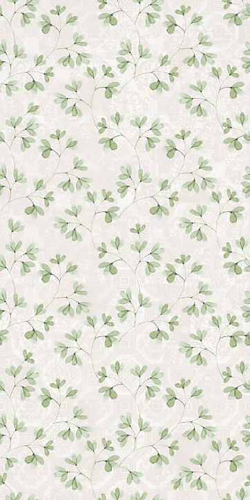 Carrelage sol et mur blanc Floral 60 x 120 cm