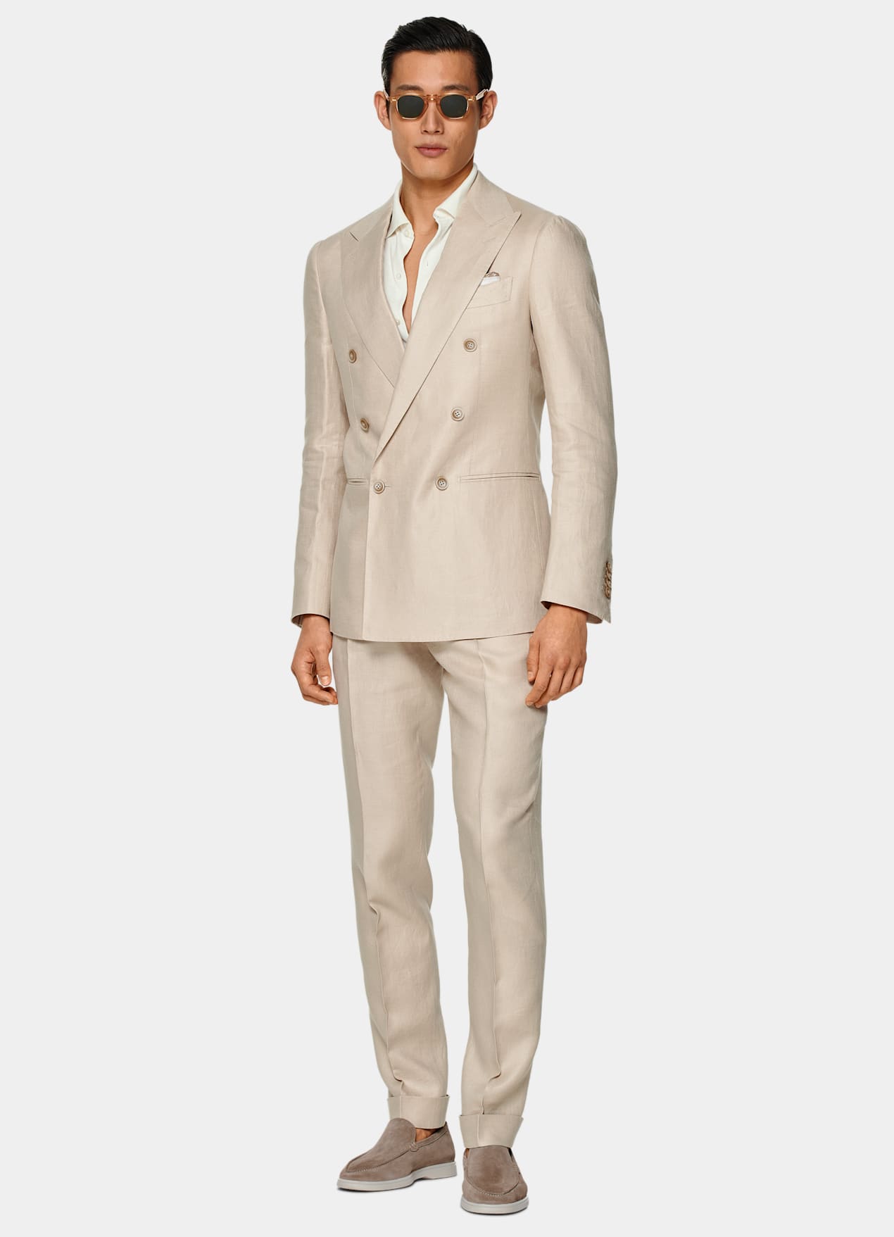 Costume Havana coupe Tailored marron clair