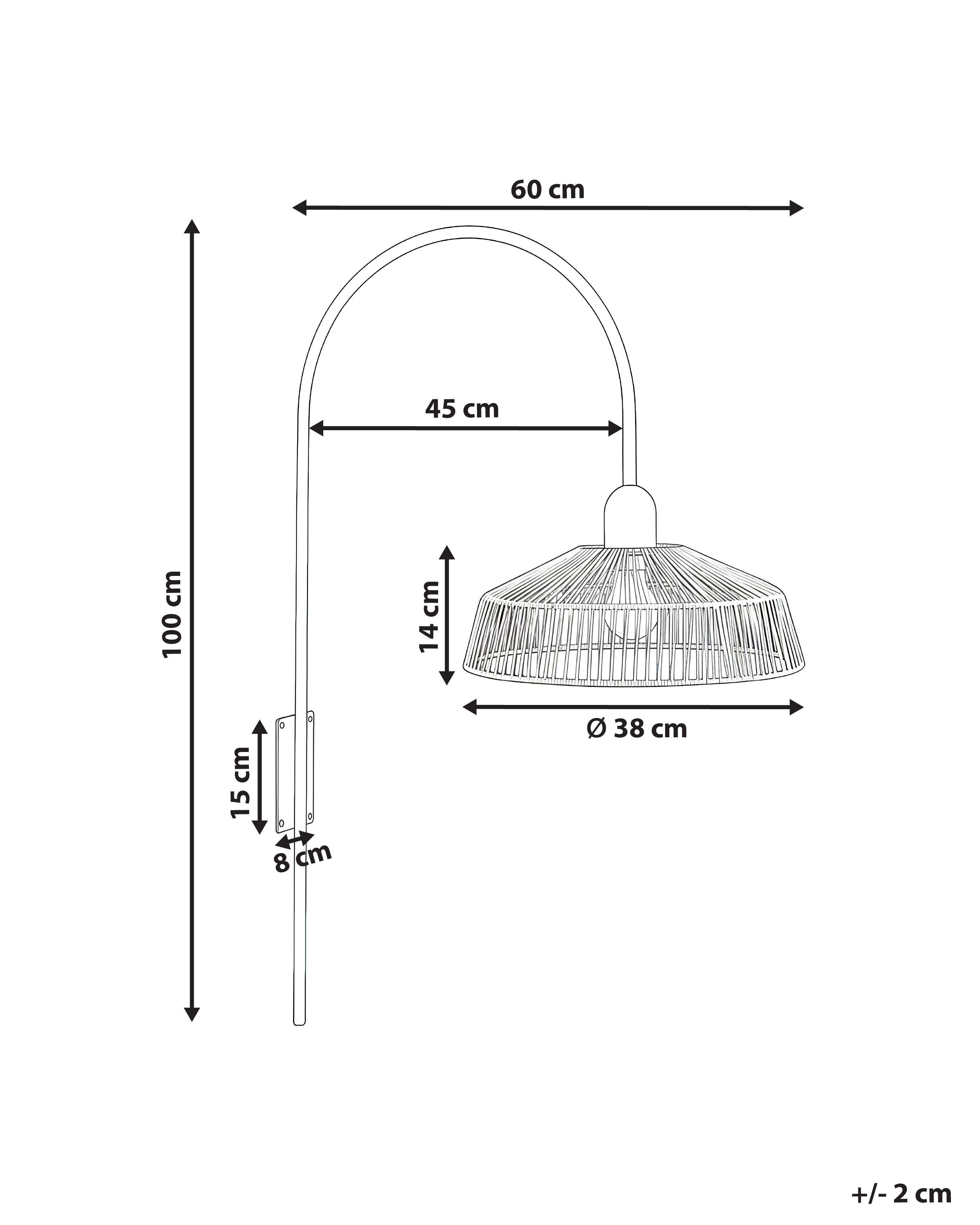 Wandlamp NOSARA Papierkoord Natuurlijk