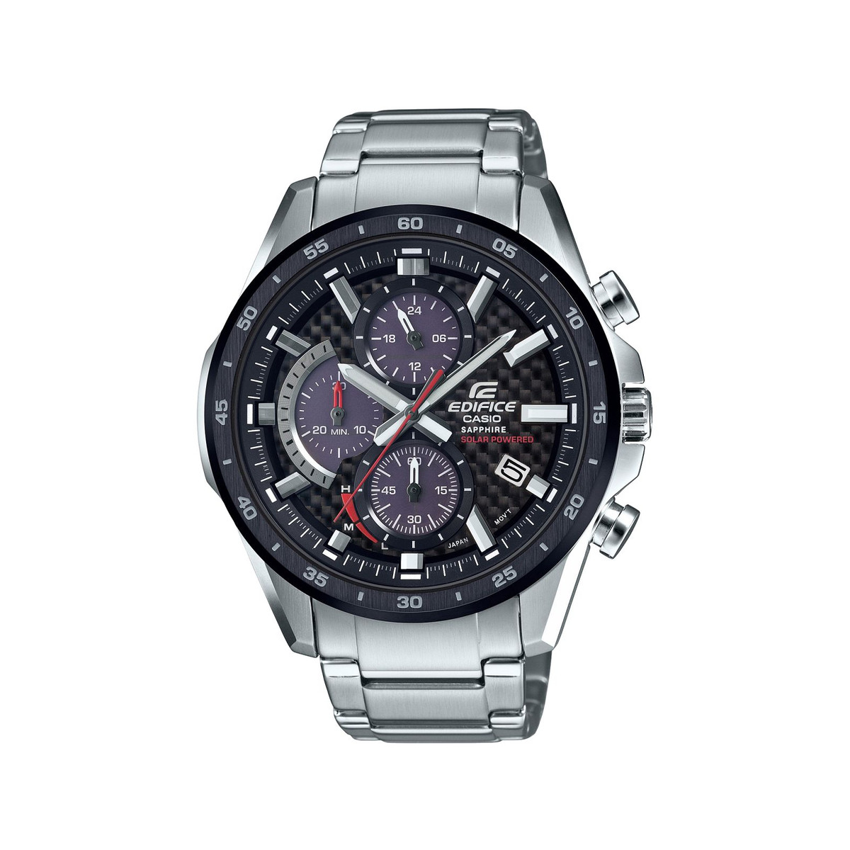 Montre Casio homme chronomètre solaire acier