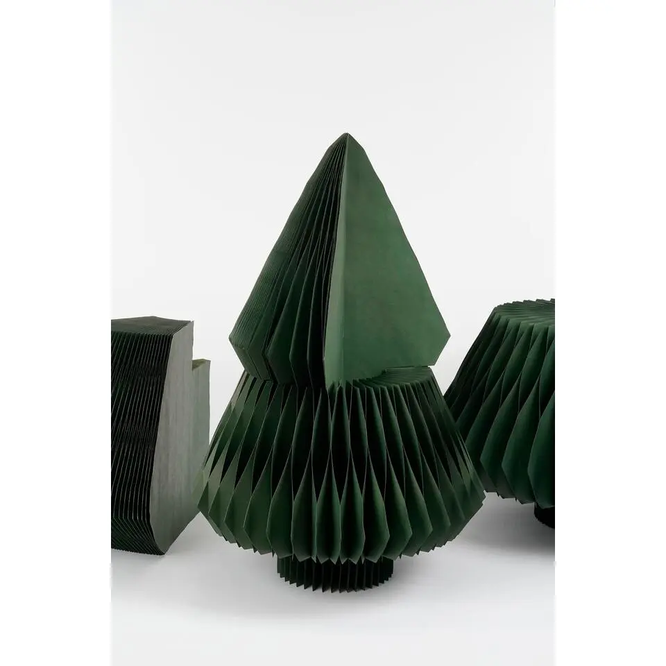 Mica Decorations Decoratie Kerstboom - H212 x Ø120 cm - Papier - Groen