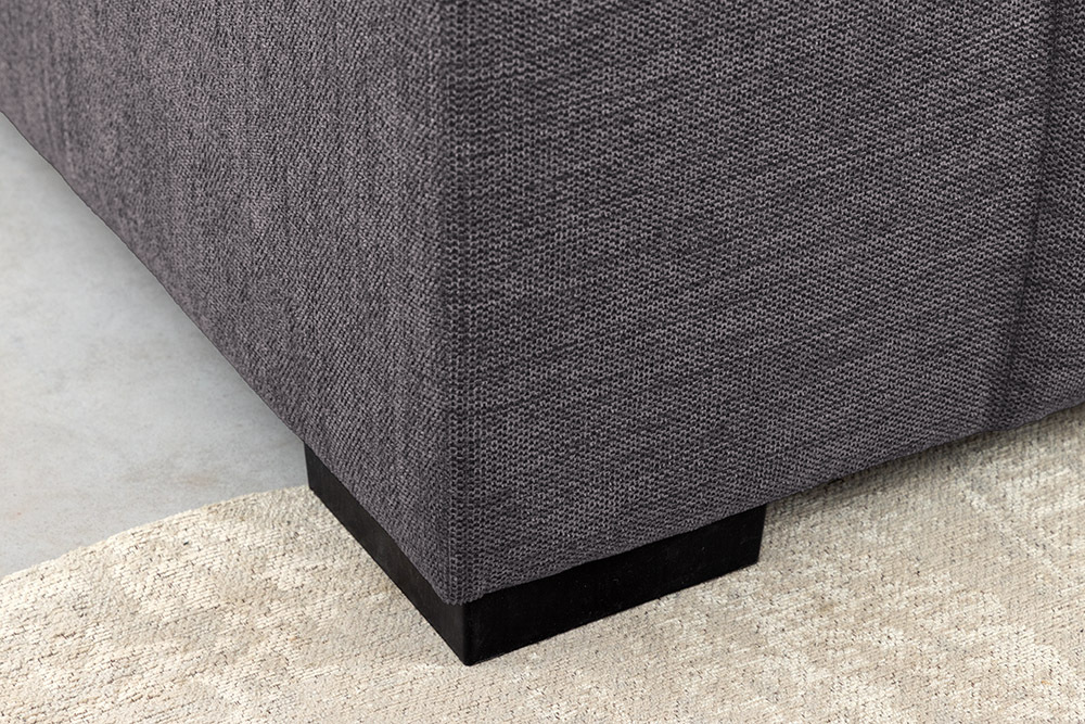 Modernes Ecksofa CITY 240cm grau Strukturstoff 3-Sitzer Couch inkl. Kissen